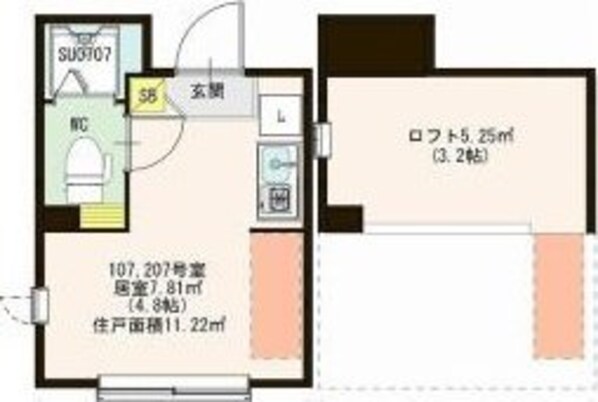 ハーモニーテラス曳舟の物件間取画像